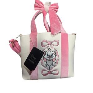 Loungefly Marie Cat Velvet Bow Tote Shopper Handbag NWT Bag Artisocats